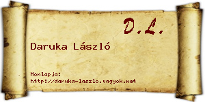 Daruka László névjegykártya