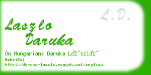 laszlo daruka business card